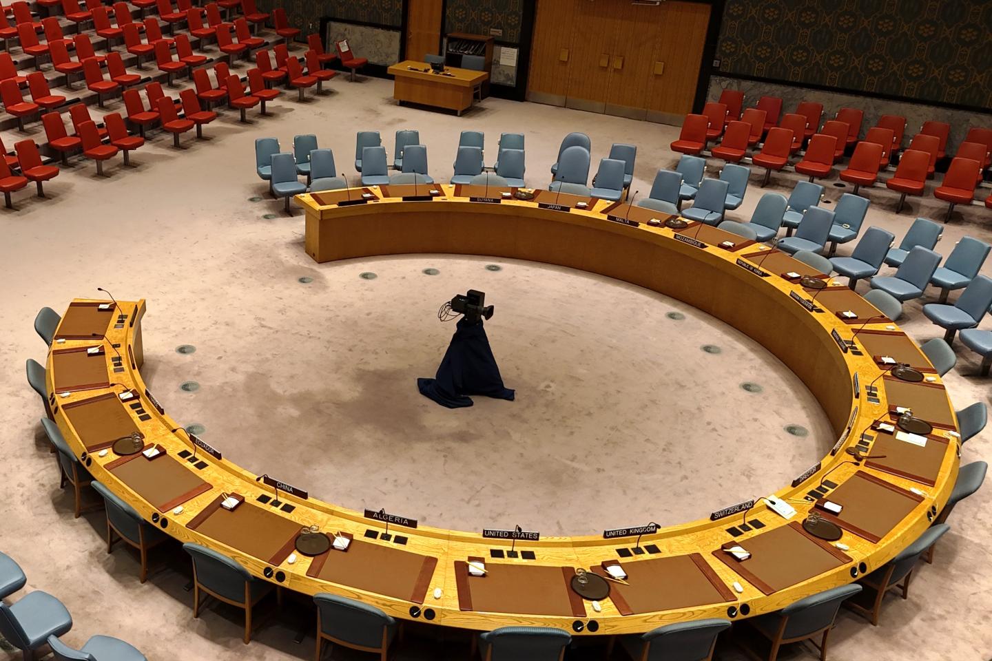 Picture of an empty Security Council Chamber